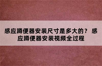 感应蹲便器安装尺寸是多大的？ 感应蹲便器安装视频全过程